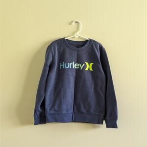 Hurley Sweatshirt Pullover Size 7 Blue Lime Green